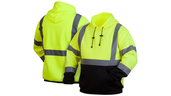 Lime/Black Hi-Vis Lime Pullover Sweatshirt with Black Bottom- Size 3X Large Tall (RSSH3210TX3) Per 1