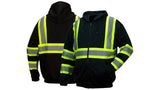 Black Class 1 premium zipper sweatshirt in black - 5X Large (RSZH3411X5) Per 1