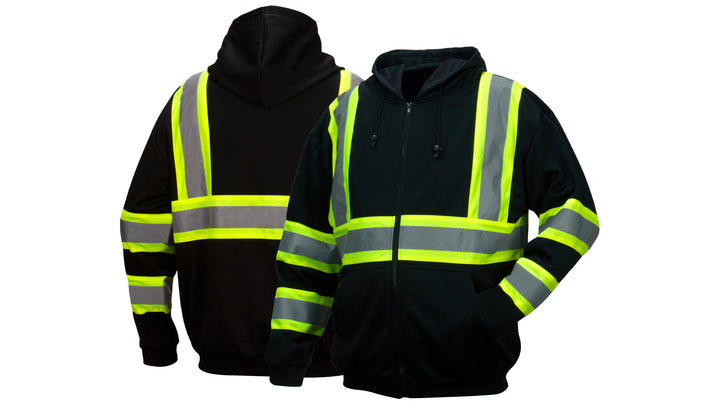 Black Class 1 premium zipper sweatshirt in black - 3X Large (RSZH3411X3) Per 1
