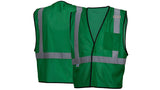 Green Green Vest- Enhanced Visibility w/Reflect 4XL/5XL (RV1235X4-X5) Per 5