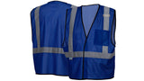 Blue R Blue Vest- Enhanced Visibility w/Reflect Small - Med (RV1265S-M) Per 5