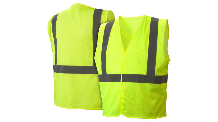 Lime All mesh hi-vis lime vest with plain bag - Size 2X Large (RVHLM2910X2) Per 1