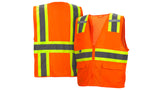 Orange Hi-Viz All Mesh Orange Vest with Contrasting Reflective Tape - Size 5XL (RVZ2320X5) Per 5