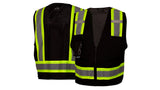 Black Class 1 Survey w/Clear Pocket-Black -Extra Large (RVZ2411CPXL) Per 5