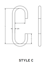 1/2" 795# ALLOY STEEL S HOOK STYLE C 5.5" REACH (14210)
