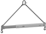 20,000# 6-10' ADJ SPREADER BEAM SWIVEL HOOK CONNECTIONS (12872)