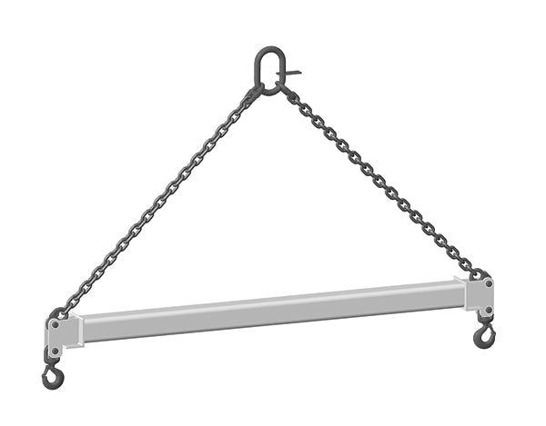 10,000 lbs 10' Fixed Spreader Beam Swivel Hook Connections (13125)