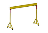 15' LONG, 6,000 LB WLL ADJUSTABLE HEIGHT GANTRY CRANE 12-15' (24926)