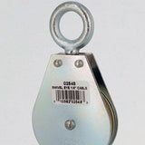 3-1/2″ Swivel Eye Pulley Block; Snatch Pin; 5/16″ Rope