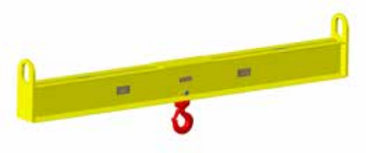 10,000# 10' TWIN HOIST LIFT BEAM WITH SWIVEL LATCH HOOK (16445)