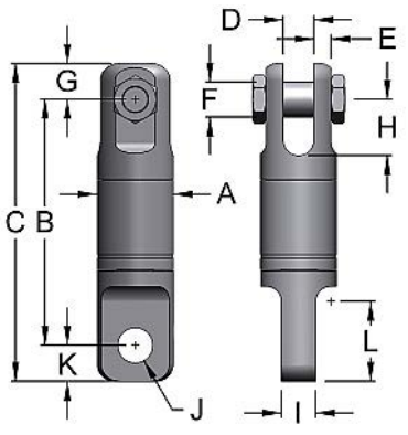Miller High Pressure Stainless Steel Swivels Model GG-112HP Clevis to Eye WLL 15 tons (GG-112HP)