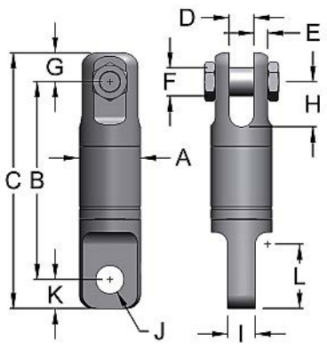 Miller Hydro Link Stainless Steel High Pressure Swivels, Model B-152HP Clevis to Eye WLL 1.5 tons