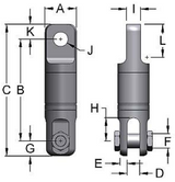 Miller High Pressure Stainless Steel Swivels Model GG-211HP Eye to Clevis WLL 15 tons (GG-211HP)