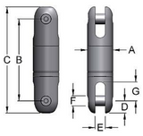 Miller High Pressure Stainless Steel Swivels Model B-414HP Bullet Nose to Bullet Nose WLL 1.5 tons (B-414HP)