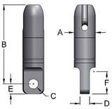 Miller Angular Contact Ball Bearing Swivel Model C-612 Thimble to Eye WLL 3 tons (C-612)