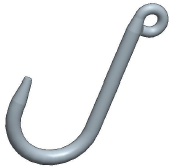 1/2" 450# SHORT REACH FOUNDRY HOOK REACH 6" (14782)
