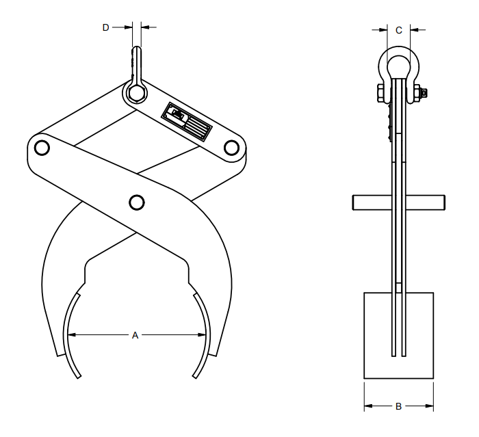 4,000# 4-7.5" BAR TONG LIFTER  (11902)