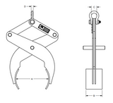4,000# 4-7.5" BAR TONG LIFTER  (11902)
