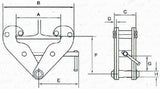 BC Series Beam Clamp 2,200 lbs WLL (BC-100)
