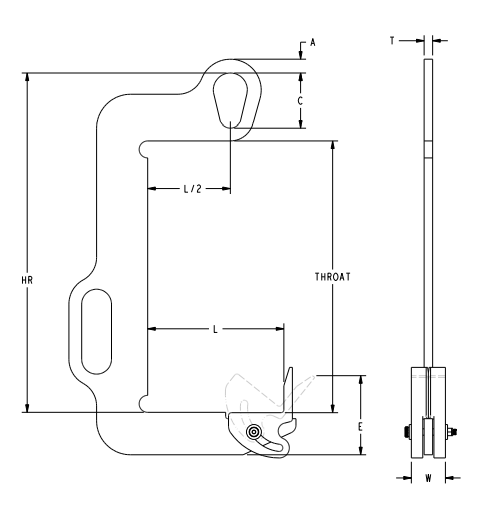 1,000# COIL LIFTER / UPENDER 13.0" THROAT 17.0" HEADROOM (14480)
