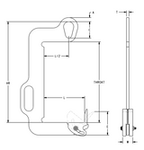 1,000# COIL LIFTER / UPENDER 13.0" THROAT 17.0" HEADROOM (14480)