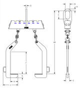 DUAL ARM COIL LIFTER 20,000 LB 20-48" COIL WIDTH (24800)