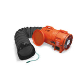 12" Axial Explosion-Proof (EX) Plastic Blower w/ Canister & 15’ Statically Conductive Ducting, 47 lbs. (220V AC/50 Hz). Does NOT meet CSA C22.2 No. 113 requirements. (9548-15E)
