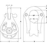Skookum Ropemaster 25 Ton 10" Wide Throat Cast Half Sided Block with REGULAR YOKE (108500)