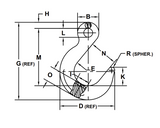 3/8" Eye Foundry Hook Grade 100