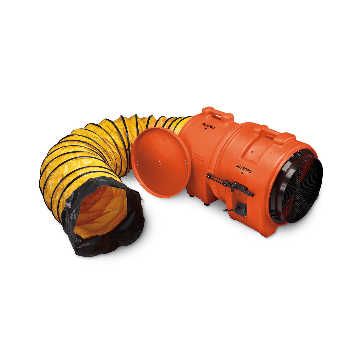 16" Axial AC Plastic Blower w/ Canister & 25’ Ducting, 73 lbs. (9553-25)