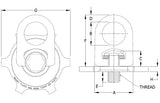3/4" - Coil Street Plate Swivel Hoist Ring (38005)