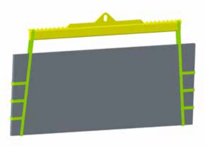 10,000 LB WLL GLASS PANEL LIFT BEAM 130"-204" (22876)