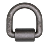 1/2" DIA. RING, B/S 12,000 LBS FORGED WELD-ON D RING W/ MOUNTING BRACKET RAW FINISH