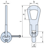 3T - 5T Precast Anchor Lifting Eye/Clutch with Bale Hook