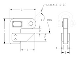 17,000# LOAD HOOKS SOLD IN PAIRS / RATED AS PAIR (26217)
