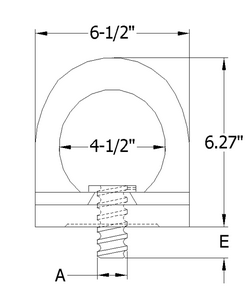 1 1/4 in Coil Low Profile Super Eyebolt 8,000 lbs WLL (48680)