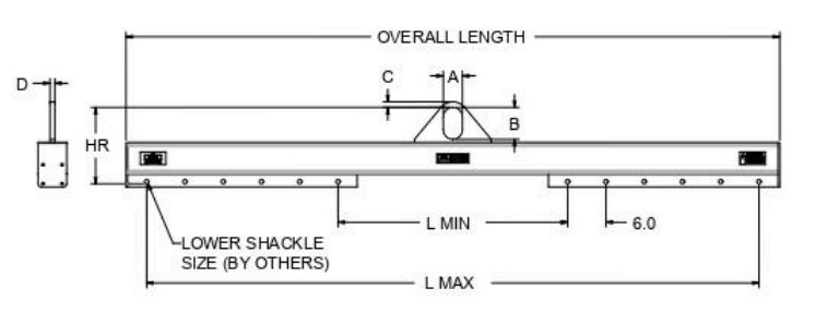 40,000 LB WLL 5' - 10' LOW HR ADJ LENGTH (22173)