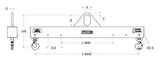 4,000# 12' STANDARD LIFT BEAM LIFTING BEAM W/SWIVEL HOOKS (12042)