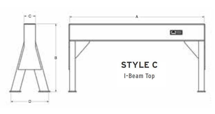 10,000# STYLE C MAT STAND 24" TALL 47.5" WIDE (16534)