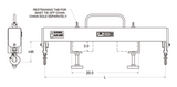 10,000# OUTSIDE HOOKS FORKLIFT BEAM OUTSIDE SWIVEL HOOKS (12363)