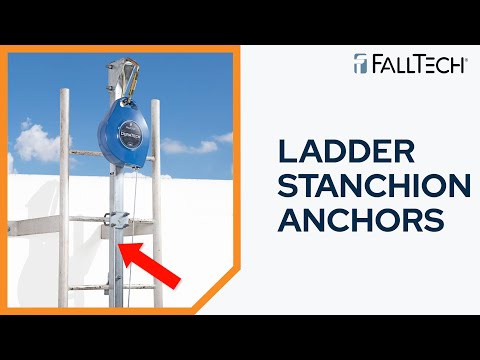 10' Bolt-on Ladder Stanchion Anchor with 12" Overhead Offset (6161012)