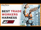 FT-Iron 3D Construction Belted Full Body Harness, Quick Connect Buckle Leg Adjustment (8144QC)
