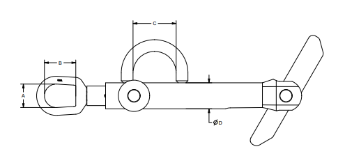 4,500# REEL LIFTER / TURNER 3-6" ARBOR DIA (24046)