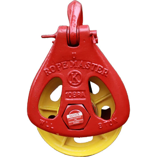 Skookum Ropemaster 15 Ton 15" Half Sided Block with SWIVEL SHACKLE