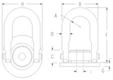 Round Base Swivel Hoist Ring 4,000 lbs WLL (44642)