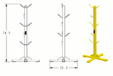 300# SINGLE TREE 75X36" WITH CASTERS (25049)