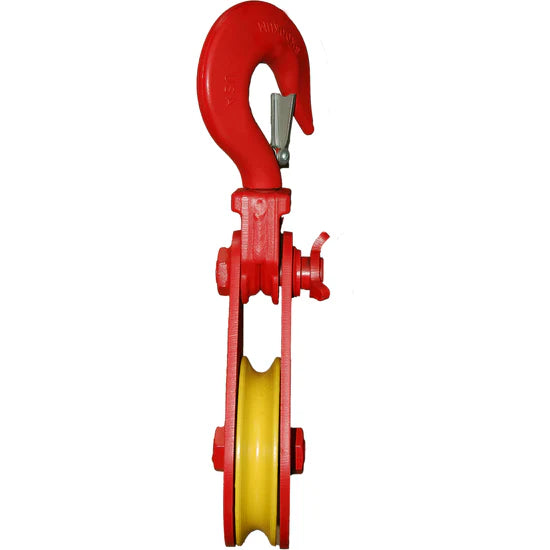 Skookum 15 ton 8" Alloy Snatch Block with SWIVEL HOOK (8" x 15T)