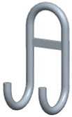 3/8" 450# ALLOY STIRRUP HOOK HOOK REACH 8" (16386)