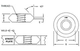 1 1/4"-3 1/2 Coil STREET PLATE® Nuts (48817)