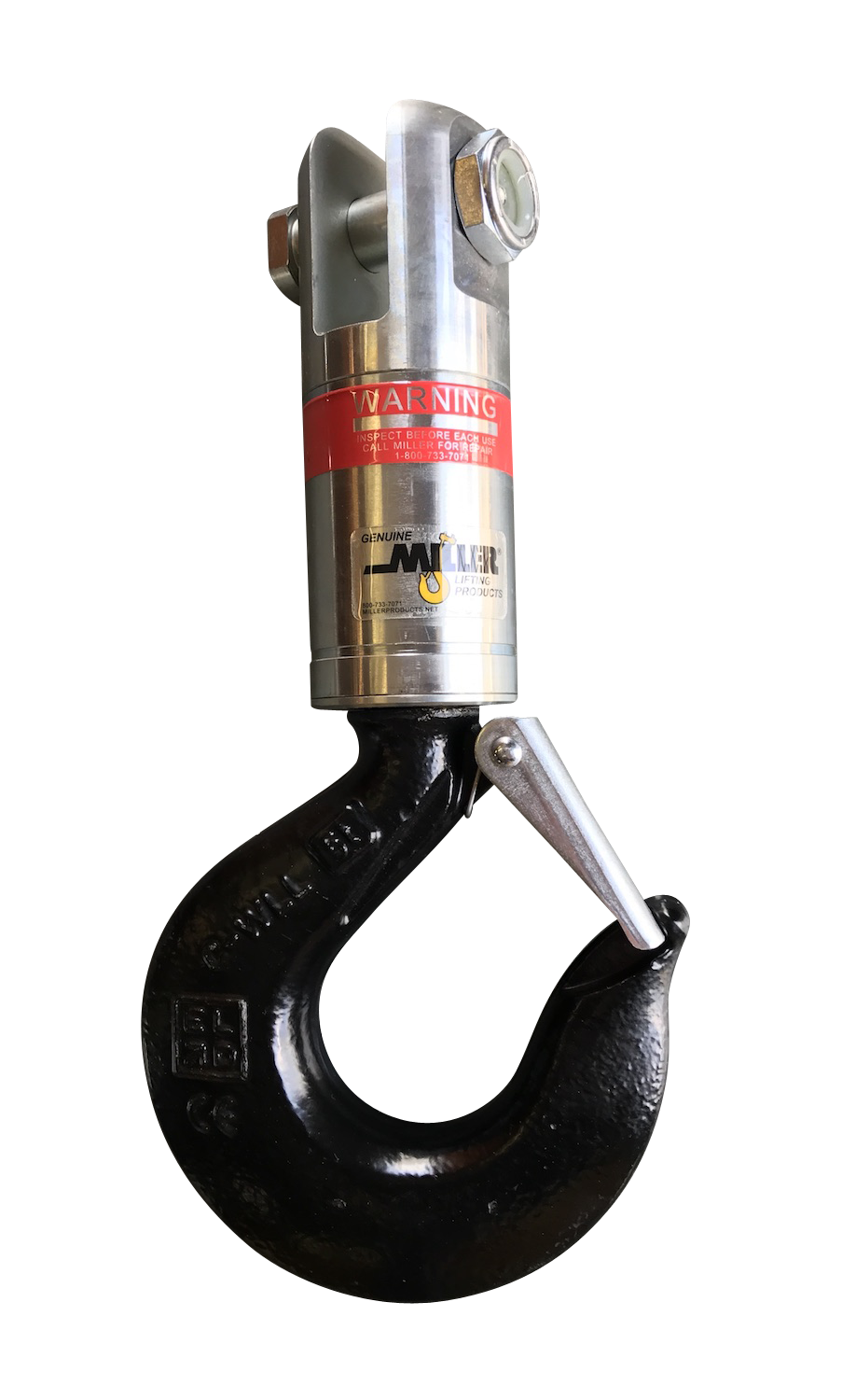 Miller Angular Contact Ball Bearing Swivel Model EE-115 Jaw to Hook WLL 8.5 tons